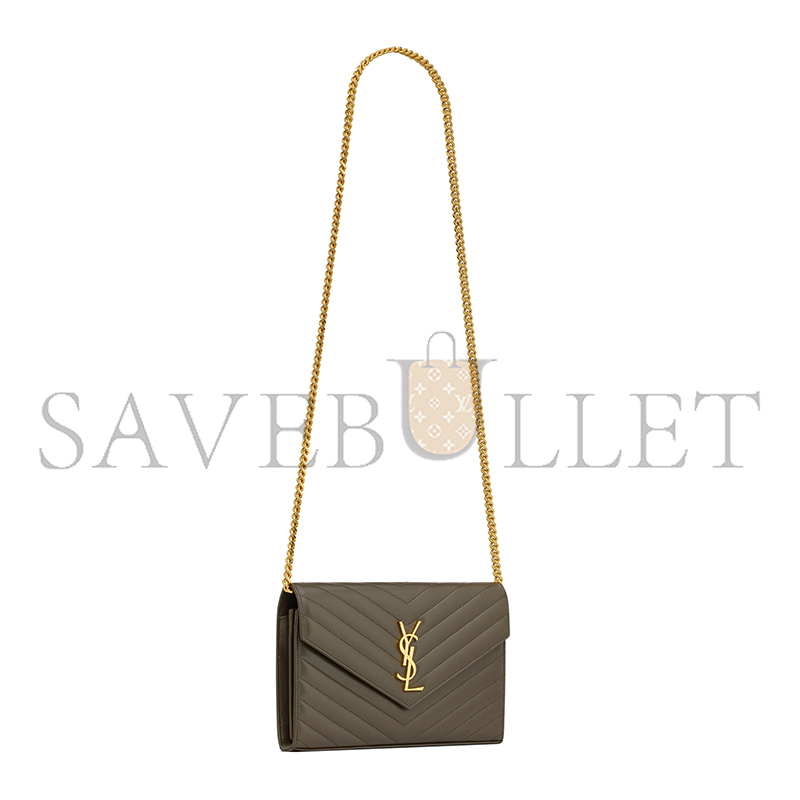 YSL CASSANDRE CHAIN WALLET IN LAMBSKIN 377828AAA443212 (22.5*14*4cm)